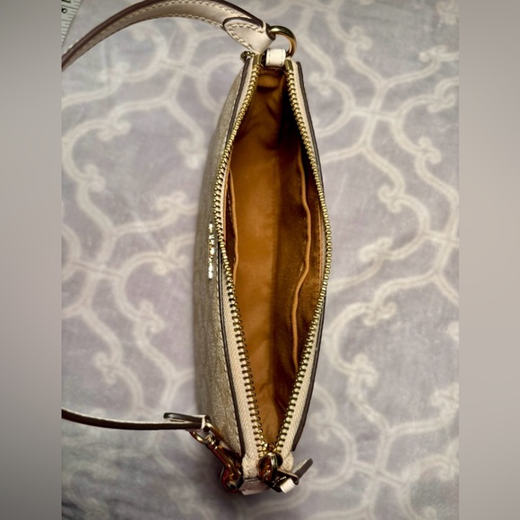 Coach Nolita Mini Purse Tan and White - Picture 6 of 10